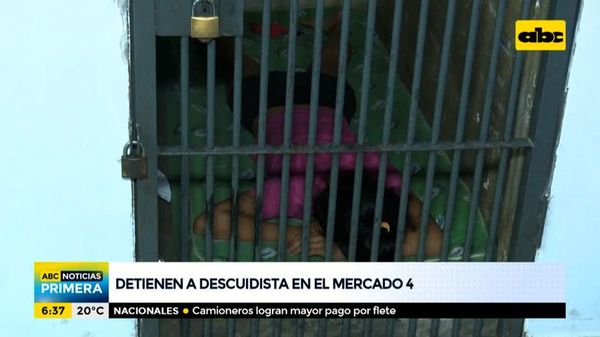 Detienen a descuidista en zona del Mercado 4 - ABC Noticias - ABC Color