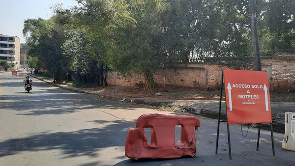 Calle "solo para moteles" por arreglos en San Lorenzo