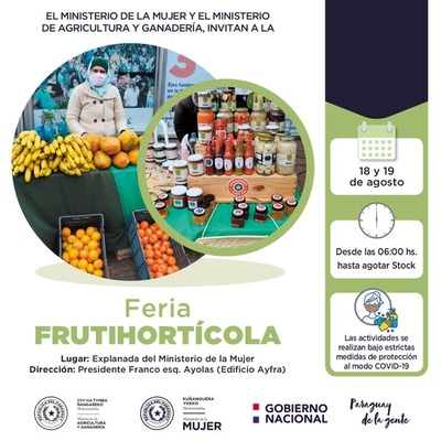 Productoras harán feria frutihortícola este jueves y viernes en Asunción | .::Agencia IP::.
