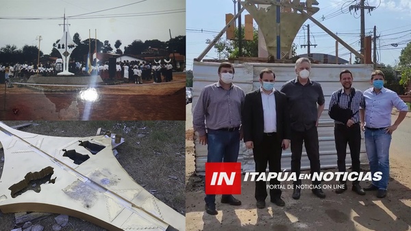 EN MARCHA RESTAURACIÓN DE MONUMENTO DE LA AVDA. UCRANIA DE ENCARNACIÓN.