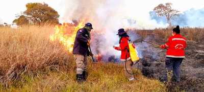 Un cuádruple accidente generado por los incendios se registró en Itapúa
