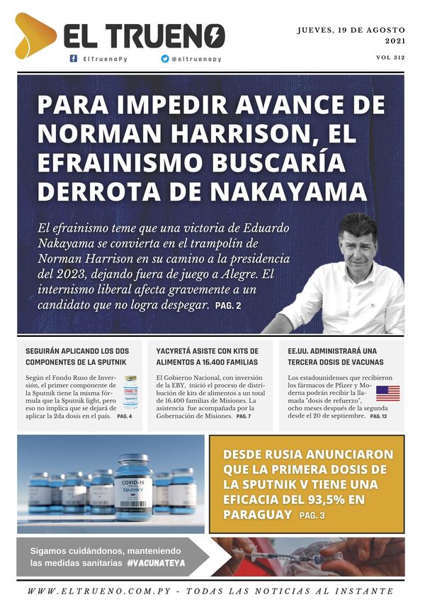 E-paper 19 de agosto 2021 - El Trueno