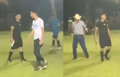 Crónica / ¡Árbitro saca un arma al no cobrar un penal!