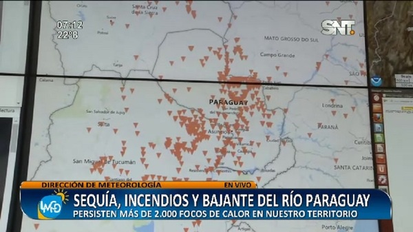 Sequía, incendios y bajante del Río Paraguay - SNT