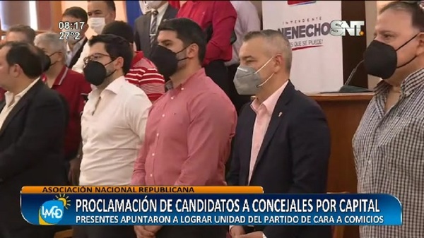 Proclamación de candidatos a Concejales por capital - SNT