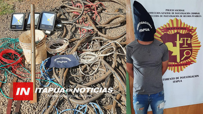 CERTERA ACCIÓN POLICIAL EN EL COMBATE AL HURTO DE CABLES EN ENCARNACIÓN.