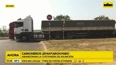 Camioneros se retiran de la Costanera de Asunción - Nacionales - ABC Color