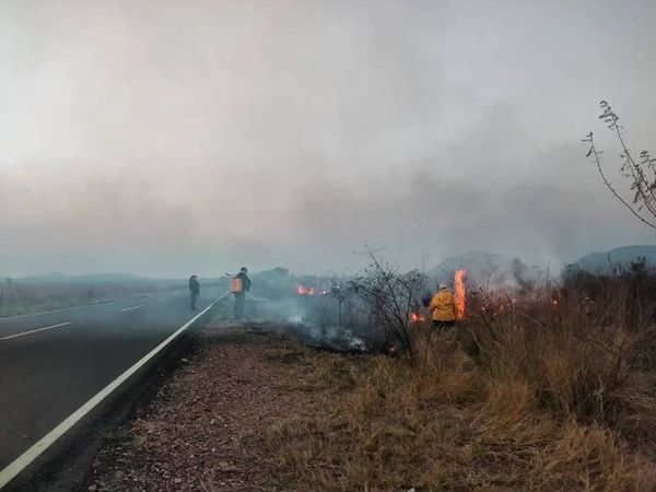 Bomberos en alerta ante focos de incendios en Paraguarí - Nacionales - ABC Color
