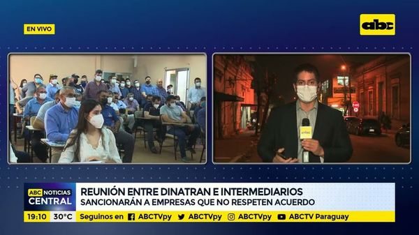 Reunión entre Dinatran e intermediarios - ABC Noticias - ABC Color
