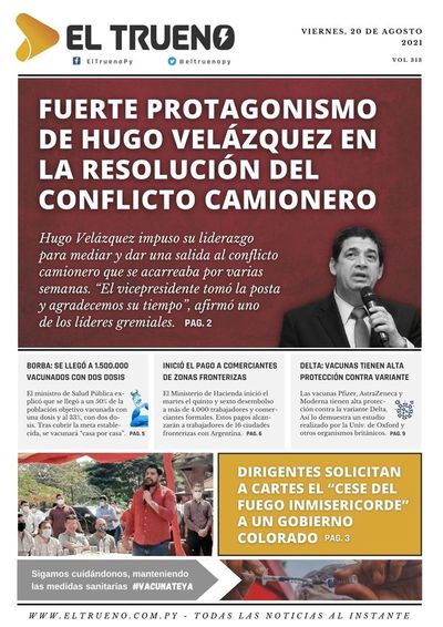 E-paper 20 de agosto 2021 - El Trueno