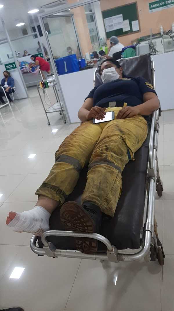 Quema de pastizal deja una voluntaria herida en Minga Guazú