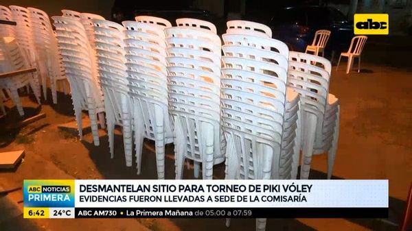 Desmantelan sitio para torneo de piki vóley - ABC Noticias - ABC Color