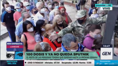 Diario HOY | Incidentes en vacunatorio de Lambaré: cientos quedaron sin su segunda dosis de Sputnik