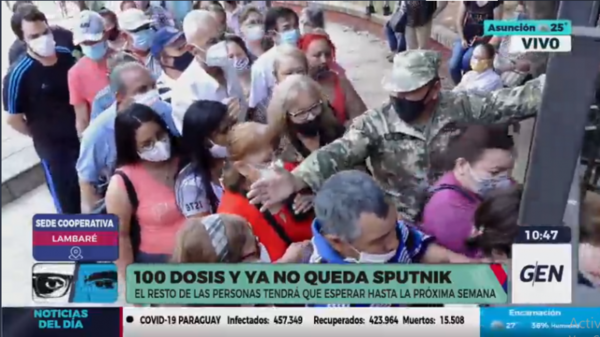 Diario HOY | Incidentes en vacunatorio de Lambaré: cientos quedaron sin su segunda dosis de Sputnik