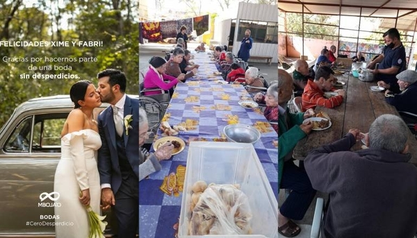Diario HOY | Recién casados donan alimentos de su boda a ancianos