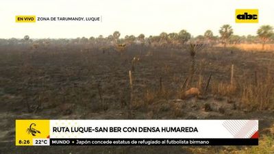 El día después del gran incendio en la zona de la ruta Luque-San Ber - A la gran 730 - ABC Color