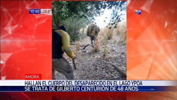 Hallan cuerpo del hombre desaparecido en el lago Ypoá
