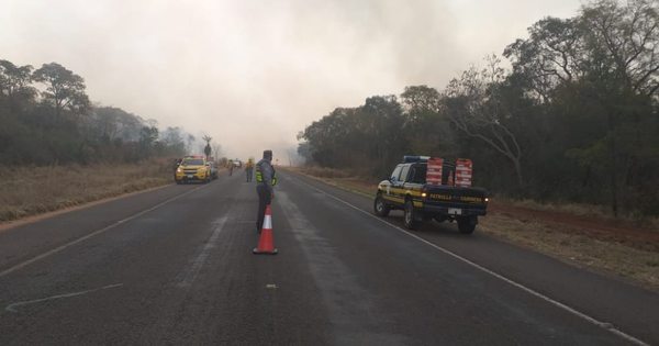 La Nación / Caminera emite recomendaciones para conducir en medio del humo