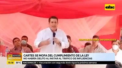 Cartes se mofa del cumplimiento de la ley e insta a colorados realizar tráfico de influencias - ABC Noticias - ABC Color