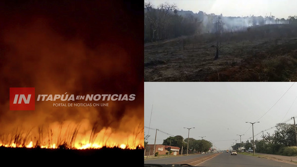 30 FOCOS DE INCENDIO REPORTADOS EN LAS ÚLTIMAS HORAS EN ITAPÚA.