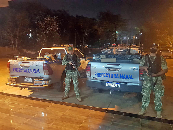Incautan drogas, cigarrillos y mercaderías a orillas del rio Paraná