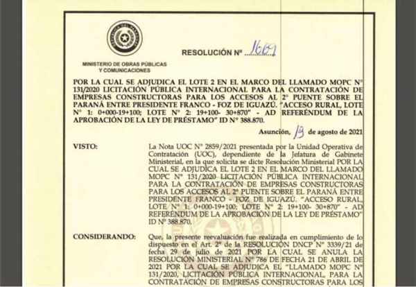 MOPC adjudica Lote 2 del acceso rural del Corredor Metropolitano del Este | .::Agencia IP::.