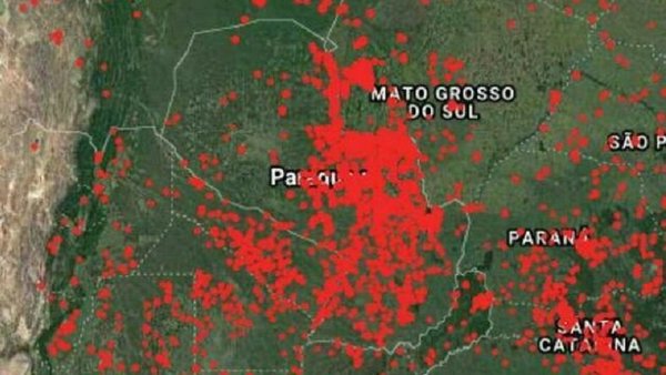 Mades reporta 287 puntos de calor en áreas protegidas | Noticias Paraguay