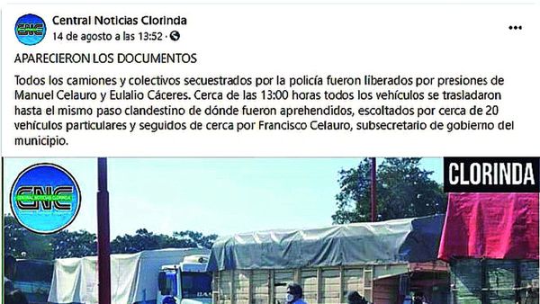 Contrabando: El intendente de Clorinda es señalado como impulsor