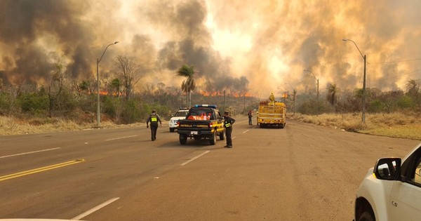 La Nación / Se despliegan para dar pelea al fuego que viene de Bolivia