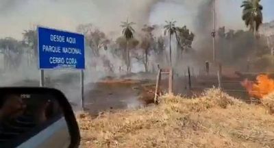 Utilizarán avión hidrante para sofocar incendio en el parque Cerro Corá