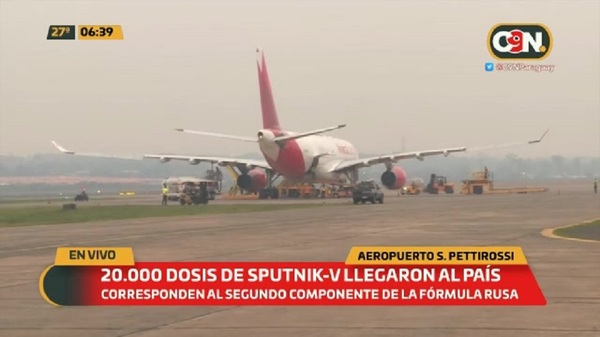 Arriban 20.000 dosis de Sputnik-V - C9N