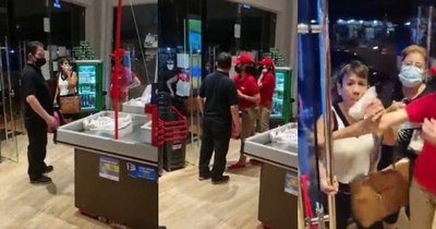 La Nación / Una mujer intentó ingresar a un local comercial sin tapabocas y con una actitud prepotente