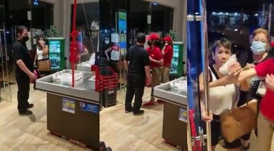 Crónica / [VIDEO] Guyryry en un super ¡doña usó ticket como tapabocas!