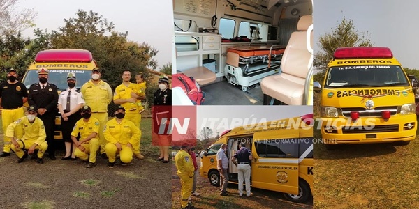 BOMBEROS DE CARMEN DEL PNÁ. RECIBIERON SU NUEVA UNIDAD DE SOPORTE VITAL EN TRAUMA