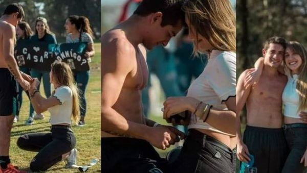 ¡De rodillas y en el lugar menos esperado! Así fue cómo esta argentina le propuso matrimonio a su novio