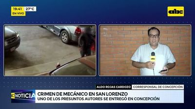 Crimen de mecánico en San Lorenzo: Uno de los presuntos autores se entregó - ABC Noticias - ABC Color