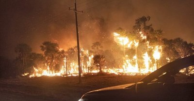 La Nación / El incendio ya ingresó desde Bolivia al Chaco