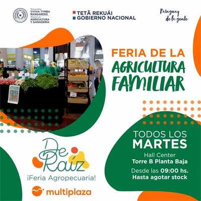 Productores realizan hoy la feria agropecuaria "De Raíz" en el Shopping Multiplaza | .::Agencia IP::.
