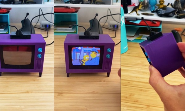 La “mini TV” que reproduce capítulos de “Los Simpson” | Telefuturo