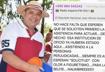 Tratan de «figureti» al diputado colorado Juancho Acosta en redes sociales