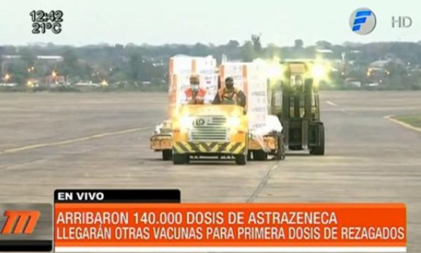 Arribaron 140.000 dosis de AstraZeneca | Telefuturo