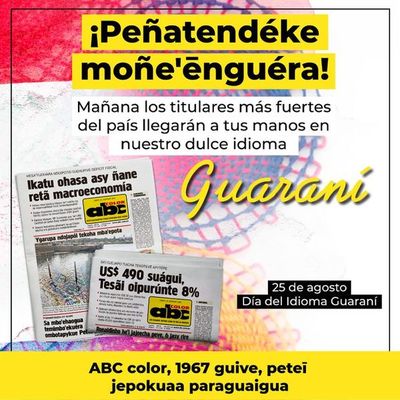 Mañana celebraremos el Día del idioma guaraní desde nuestra tapa - Nacionales - ABC Color