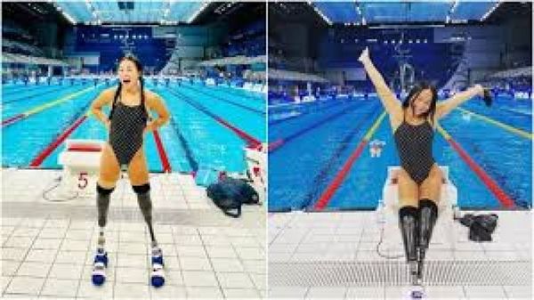 Sobrevivió a la bomba con la que se suicidaron sus padres y hoy brilla en natación