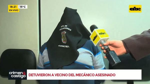 Detuvieron al vecino del mecánico asesinado - Crimen y castigo - ABC Color