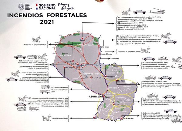 ARP y SEN buscan programar acciones contra incendios para todo el año - Nacionales - ABC Color