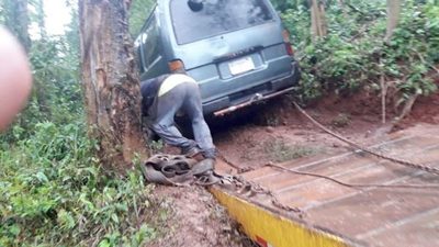 PERDIÓ EL CONTROL POR CAUSA DE LA PISTA MOJADA