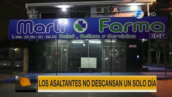 Delincuentes armados asaltan una farmacia en Ñemby 