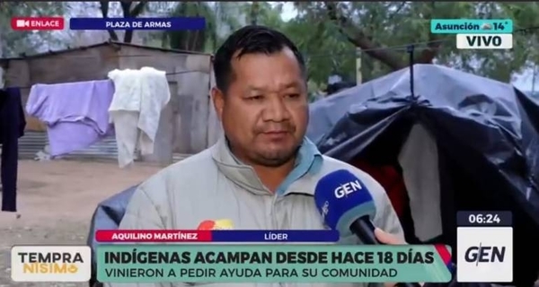 Diario HOY | Parcialidad Mbya lleva 18 días en la Plaza de Armas, sin respuestas