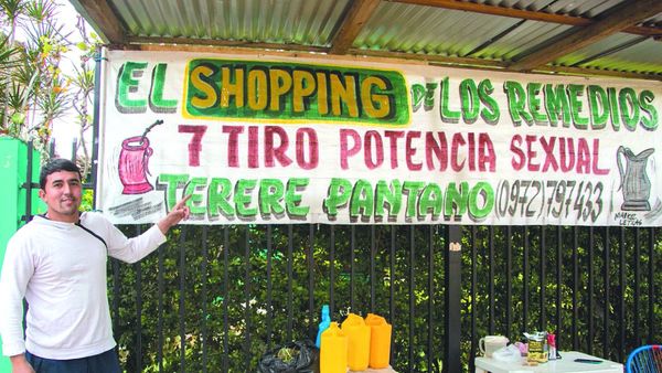 Yuyero atrae a clientes con tereré "7 tiros"