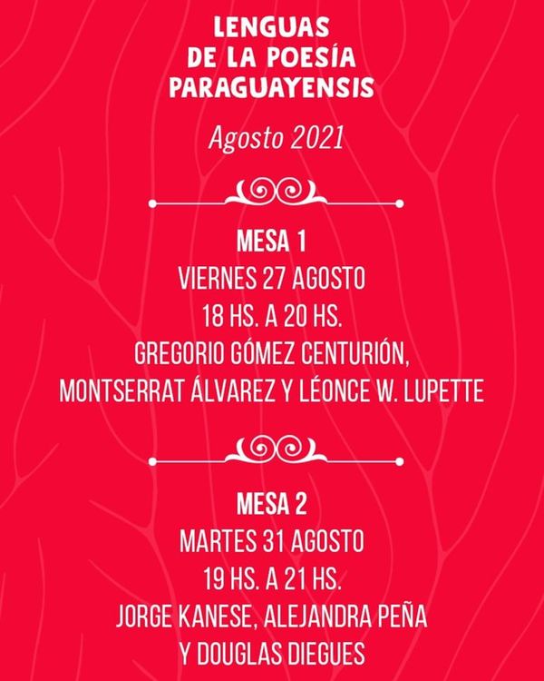 Ciclo de Charlas “Lenguas de la Poesía Paraguayensis” - Espectáculos - ABC Color